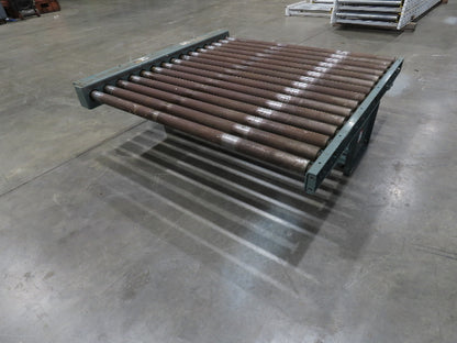 Hytrol 64"x 5' Chain Drive 2.5" Power Roller Conveyor 58"BF 1Hp 460V 30 FPM