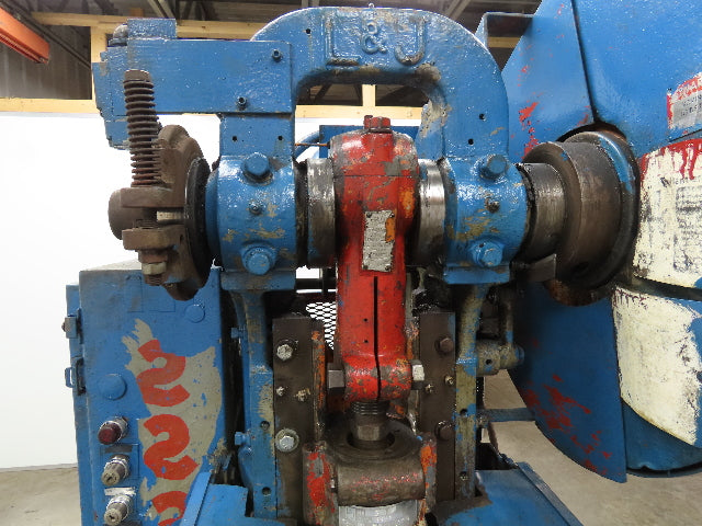 L & J No 2 Mechanical Punch Press OBI 18 Ton 2.5" Stroke 18x11.5" Bed 6.5 Throat