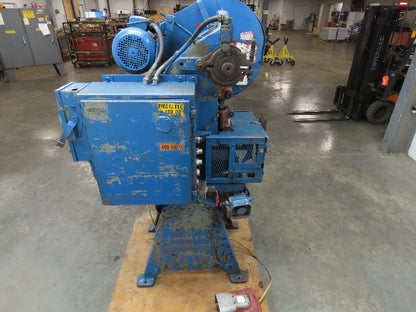 L & J No 2 Mechanical Punch Press OBI 18 Ton 2.5" Stroke 18x11.5" Bed 6.5 Throat