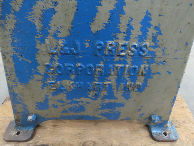 L & J No 2 Mechanical Punch Press OBI 18 Ton 2.5" Stroke 18x11.5" Bed 6.5 Throat