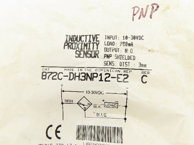 Allen-Bradley 872C-DH3NP12-E2 Inductive Proximity Sensor 10-30VDC 200mA Series C