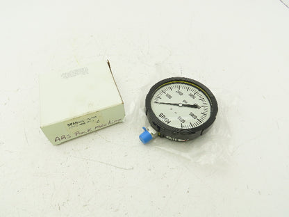 Span LFS312-6000-PSI-G Pressure Gauge 0-6000 PSI 1/2"NPT Bottom Mount