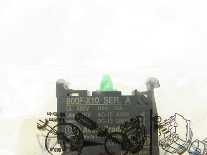 Allen-Bradley 800FPU2F3F3PX20 Multi Operator Flush Push Button 2 Position Ser.A