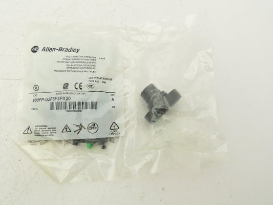 Allen-Bradley 800FPU2F3F3PX20 Multi Operator Flush Push Button 2 Position Ser.A