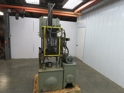 Custom Hydraulic Press 12000lbs 6 Ton 18" Stroke Auto Return PLC Controls 3Ph