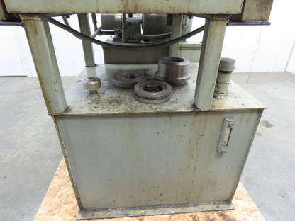 Custom Hydraulic Press 12000lbs 6 Ton 18" Stroke Auto Return PLC Controls 3Ph