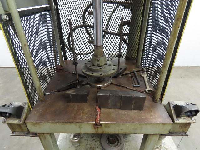 Custom Hydraulic Press 12000lbs 6 Ton 18" Stroke Auto Return PLC Controls 3Ph