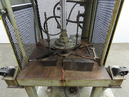 Custom Hydraulic Press 12000lbs 6 Ton 18" Stroke Auto Return PLC Controls 3Ph