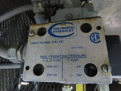 Custom Hydraulic Press 12000lbs 6 Ton 18" Stroke Auto Return PLC Controls 3Ph