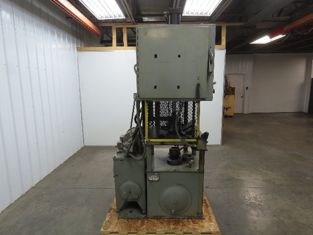 Custom Hydraulic Press 12000lbs 6 Ton 18" Stroke Auto Return PLC Controls 3Ph