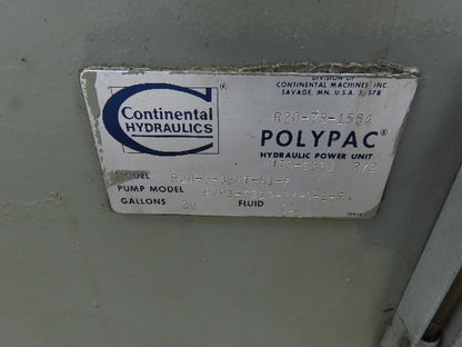 Custom Hydraulic Press 12000lbs 6 Ton 18" Stroke Auto Return PLC Controls 3Ph