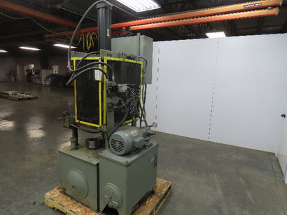 Custom Hydraulic Press 12000lbs 6 Ton 18" Stroke Auto Return PLC Controls 3Ph