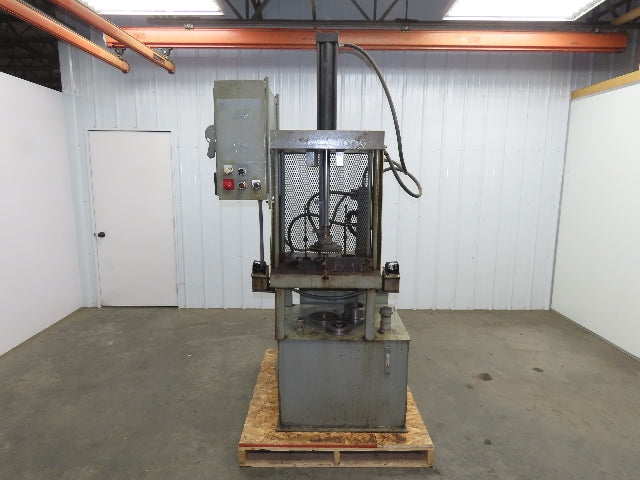 Custom Hydraulic Press 12000lbs 6 Ton 18" Stroke Auto Return PLC Controls 3Ph