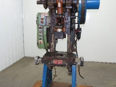 L & J No 2 Mechanical Punch Press OBI 18 Ton 2" Stroke 6.5 Throat 2Hp 3Ph