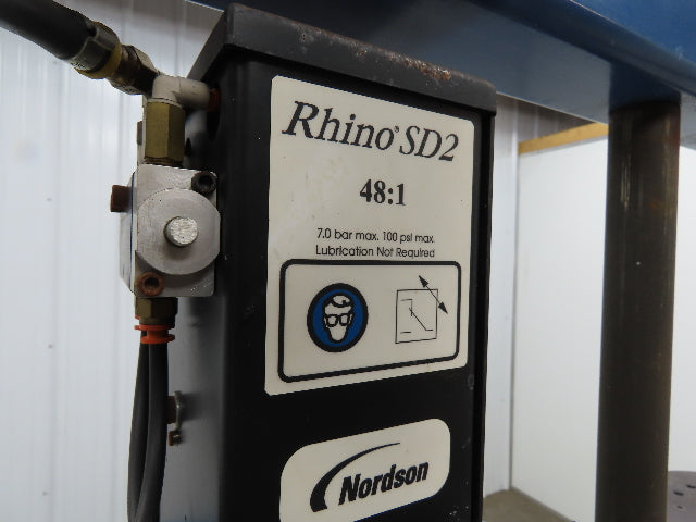 Nordson SD2-31275XX6X Rhino SD2 Drum Unloader Pneumatic Pump 48:1 Ratio 100PSI