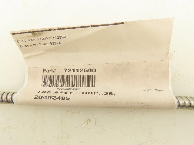 KMT 72112590 Waterjet Bent J Tube U-Bend Nipple 1/4"x21" High Pressure Line