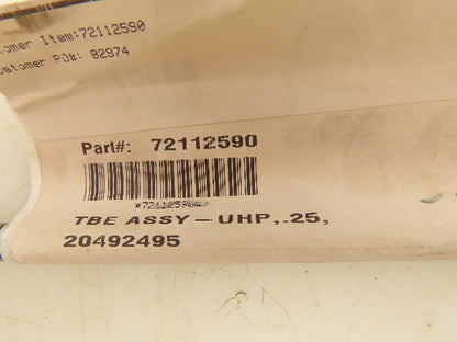 KMT 72112590 Waterjet Bent J Tube U-Bend Nipple 1/4"x21" High Pressure Line