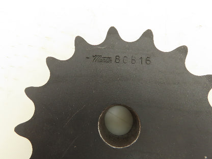 Martin 80B16 Sprocket # 80-1 16T 1" Bore Lot Of 2