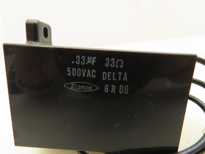 Marcon Capacitor 0.33uF 33 Ohm 500VAC Delta Lot of 4
