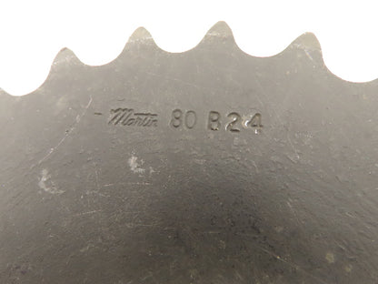 Martin 80B24 Sprocket Welded # 80 Roller Chain 24 Teeth 1" Bore