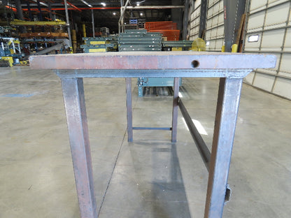 Industrial Butcher Block Top Workbench Table 72"W 30"D 46"H Heavy Steel Legs