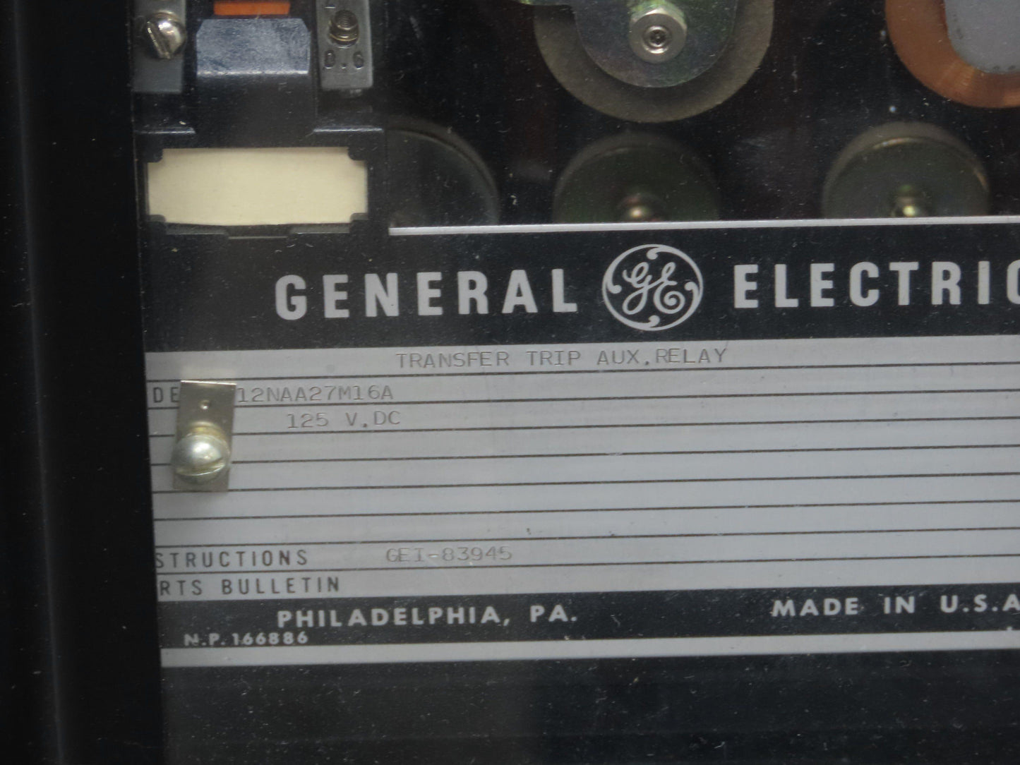 General Electric Reactance Distance Relay Control Panel MPL-H13-P879  765kv