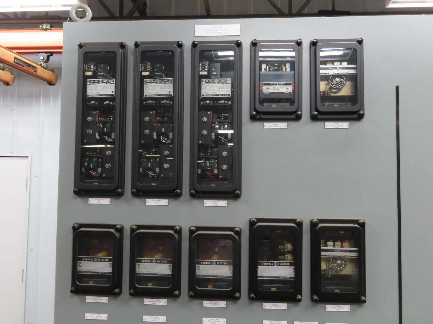 General Electric Reactance Distance Relay Control Panel MPL-H13-P879  765kv