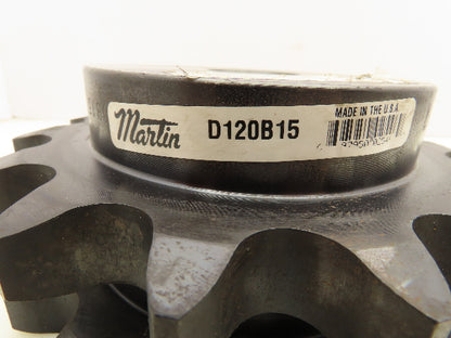 Martin D120B15 Sprocket # 120 Double Roller Chain 15 Teeth 1-1/2" Bore