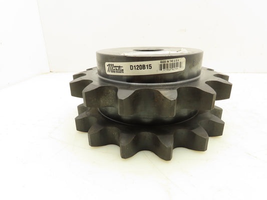 Martin D120B15 Sprocket # 120 Double Roller Chain 15 Teeth 1-1/2" Bore