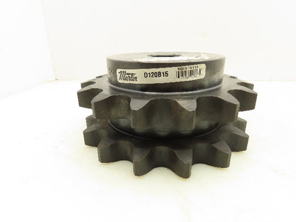 Martin D120B15 Sprocket # 120 Double Roller Chain 15 Teeth 1-1/2" Bore