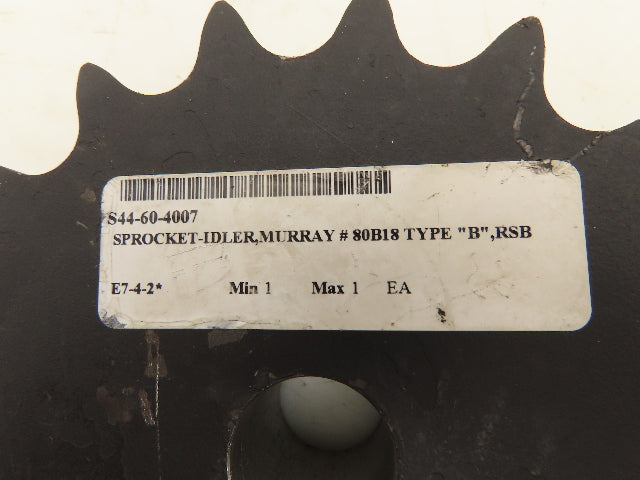 Martin 80B18 Sprocket Welded # 80 Roller Chain 18 Teeth 1" Stock Bore
