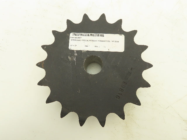 Martin 80B18 Sprocket Welded # 80 Roller Chain 18 Teeth 1" Stock Bore