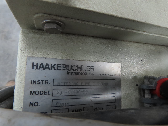 Haake Buchler Injection Molding Heated Pump & Wire Coating Take Off Machine