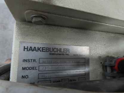 Haake Buchler Injection Molding Heated Pump & Wire Coating Take Off Machine