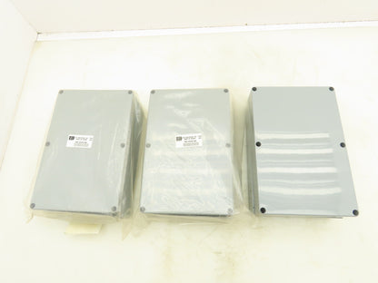 Bud Industries PN-1329-DG Plastic Electrical Enclosure Box 8.75x5.75x3" Lot of 3