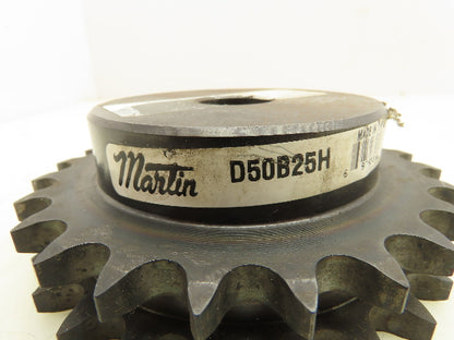 Martin D50B25H Sprocket Double Roller # 50 25 Teeth 1" Bore
