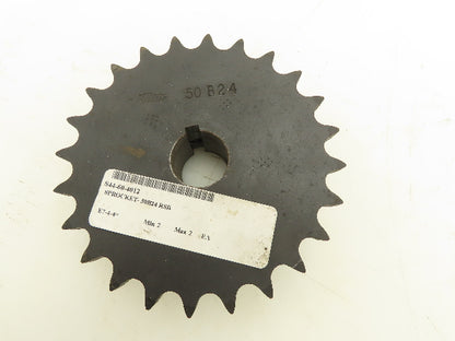 Martin 50B24F Sprocket Welded B Hub 24 Teeth 1" Bore With Set Screws Lot of 2