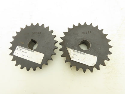 Martin 50B24F Sprocket Welded B Hub 24 Teeth 1" Bore With Set Screws Lot of 2