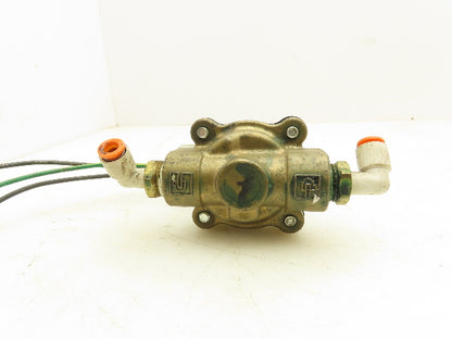 Parker 06F23C2140ACF4C01 Brass Solenoid Valve 2-Way Normally Closed 3/8" NPT 24V