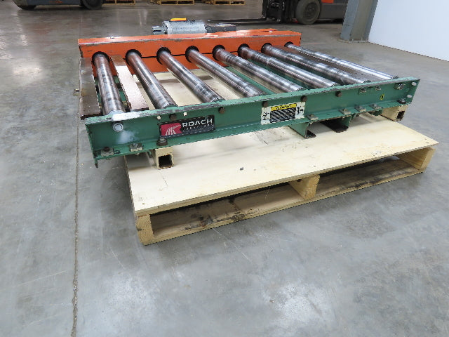 Roach 36"x 48" Chain Driven 2.5" Live Roller Conveyor 30"BF 3/4Hp 460V 20 FPM