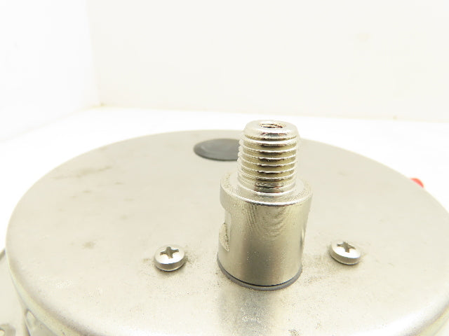 McDaniel BBP 6" Stainless Pneumatic Air Pressure Gauge 0-30 PSI 1/4"NPT Panel Mt