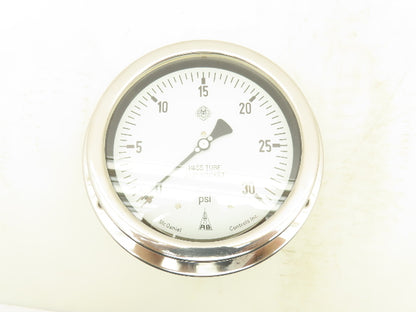 McDaniel BBP 6" Stainless Pneumatic Air Pressure Gauge 0-30 PSI 1/4"NPT Panel Mt