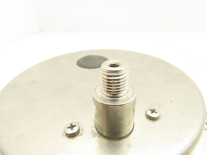 McDaniel 6" Stainless Pneumatic Air Pressure Gauge 0-30 PSI 1/4"NPT Panel Mount