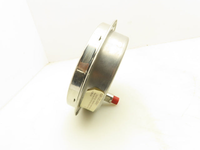 McDaniel 6" Stainless Pneumatic Air Pressure Gauge 0-30 PSI 1/4"NPT Panel Mount