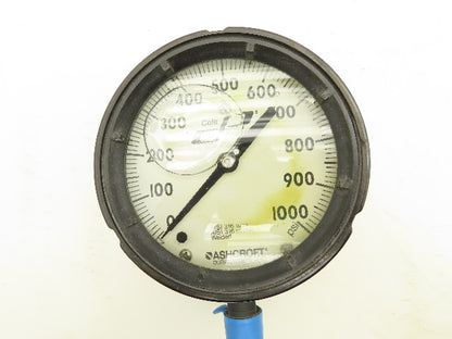 Ashcroft Cole Palmer DuraGauge Liquid Filled High Pressure Gauge 0-1000 PSI