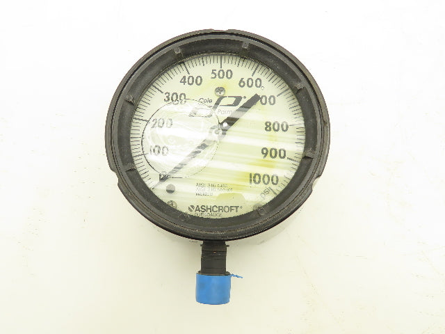 Ashcroft Cole Palmer DuraGauge Liquid Filled High Pressure Gauge 0-1000 PSI