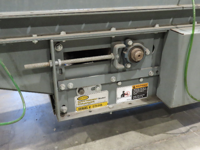 Hytrol 16"x10' Flat Belt Driven Roller Conveyor 15"BF Zero Pressure Accumulation