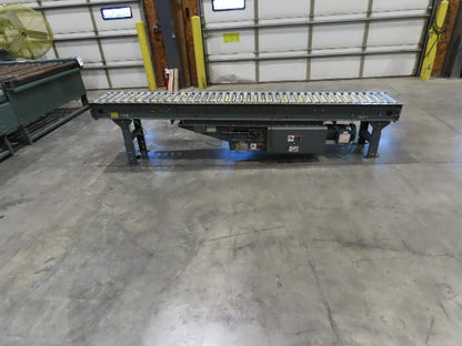 Hytrol 16"x10' Flat Belt Driven Roller Conveyor 15"BF Zero Pressure Accumulation