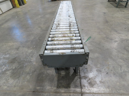 Hytrol 16"x10' Flat Belt Driven Roller Conveyor 15"BF Zero Pressure Accumulation