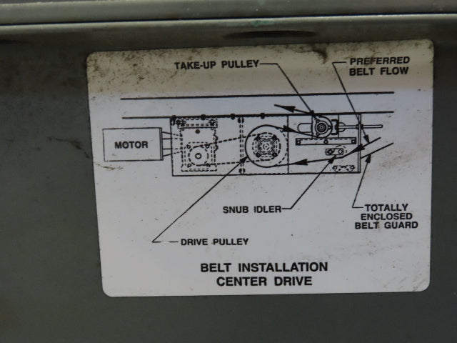 Hytrol 16"x10' Flat Belt Driven Roller Conveyor 15"BF Zero Pressure Accumulation